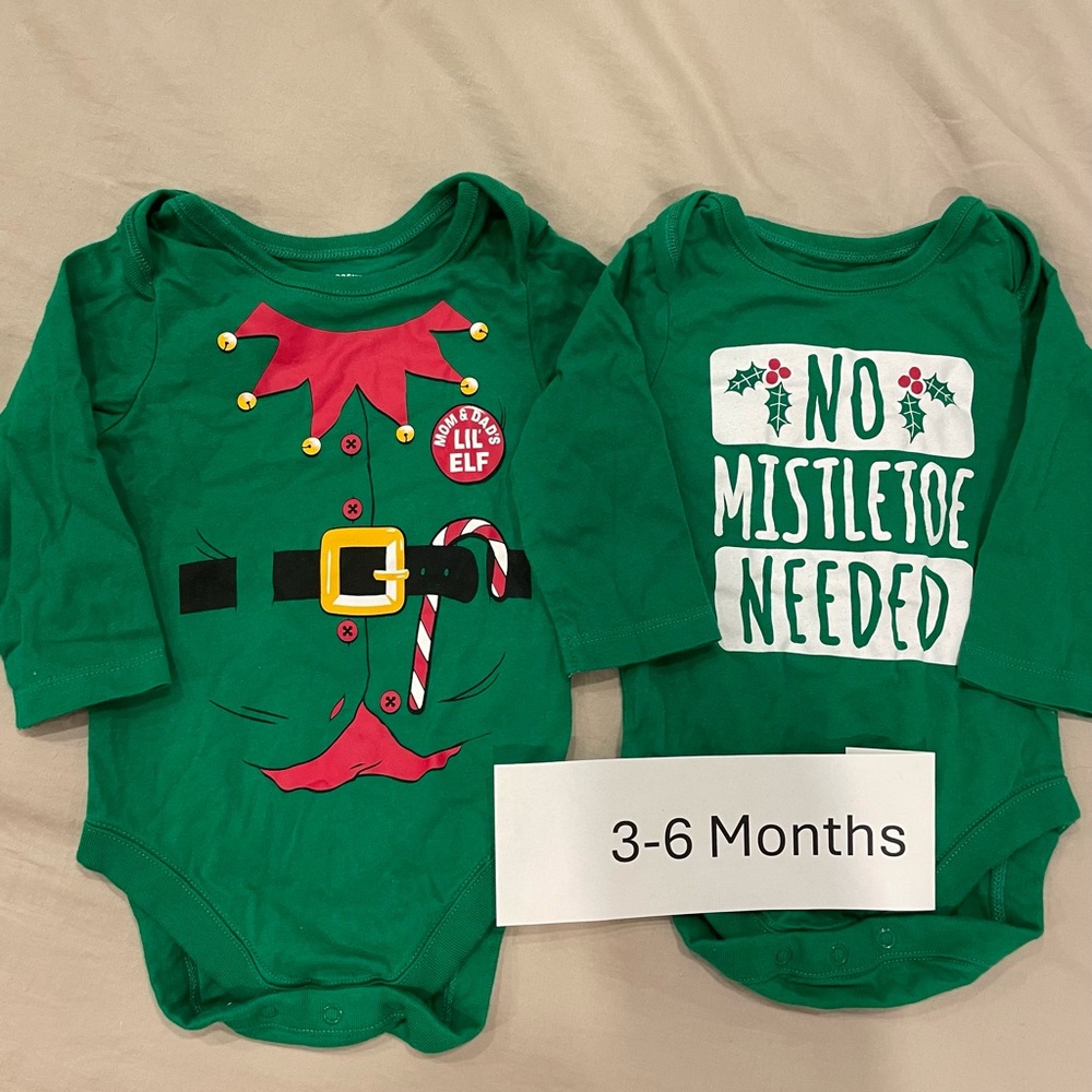 🎄Christmas Baby Long Sleeve Shirt - The Childrens Place - 3-6 Months